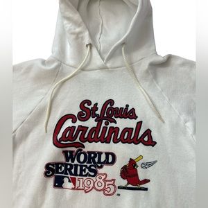 Vintage St. Louis Cardinals 1985 World Series‎ Hoodie White Women’s Size L 42-44